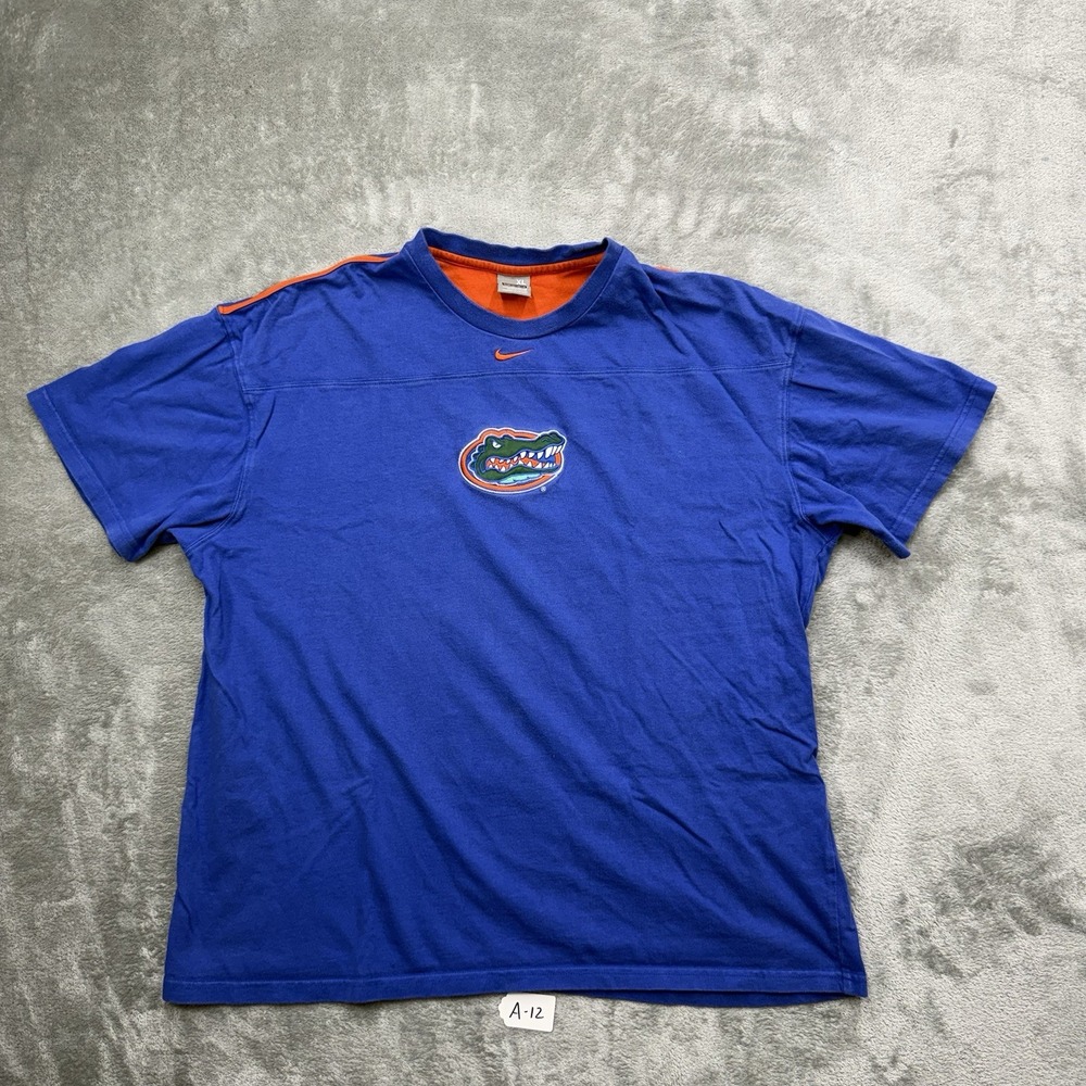 Vintage Nike Florida Gators Teams NCAA Blue Shirt Size X-Large Center Swoosh